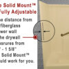 The Solid Mount Grab Bar Mounting System for Fiberglass Showers Measureing