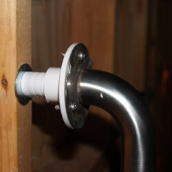 Install grab bars into a fiberglass shower