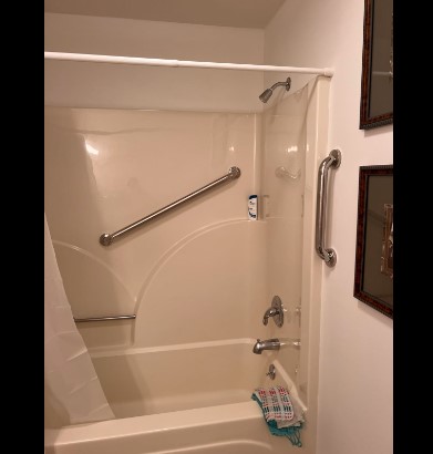 2 Installed Grab Bars